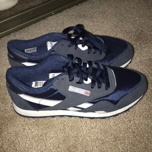Navy Reebok shoes